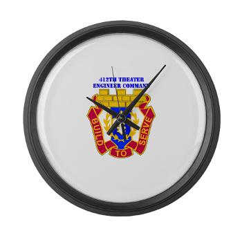 412TEC - M01 - 04 - DUI - 412th Theater Engineer Command with Text - Large Wall Clock