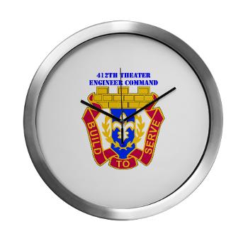 412TEC - M01 - 04 - DUI - 412th Theater Engineer Command with Text - Modern Wall Clock - Click Image to Close