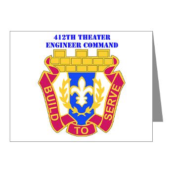 412TEC - M01 - 02 - DUI - 412th Theater Engineer Command with Text - Note Cards (Pk of 20)