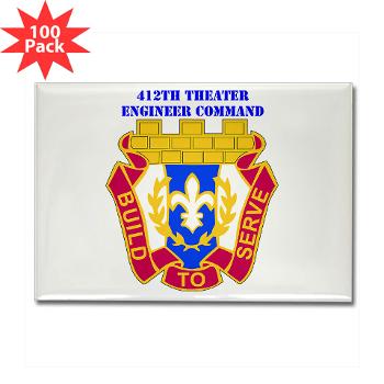 412TEC - M01 - 01 - DUI - 412th Theater Engineer Command with Text - Rectangle Magnet (100 pack)