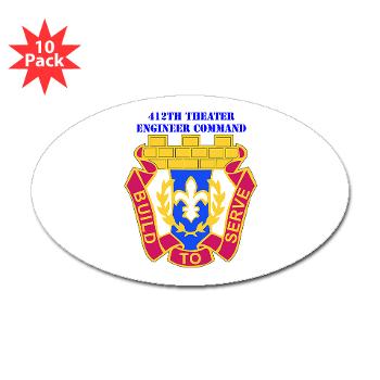 412TEC - M01 - 01 - DUI - 412th Theater Engineer Command with Text - Sticker (Oval 10 pk)