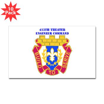 412TEC - M01 - 01 - DUI - 412th Theater Engineer Command with Text - Sticker (Rectangle 10 pk) - Click Image to Close