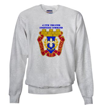 412TEC - A01 - 04 - DUI - 412th Theater Engineer Command with Text - Sweatshirt