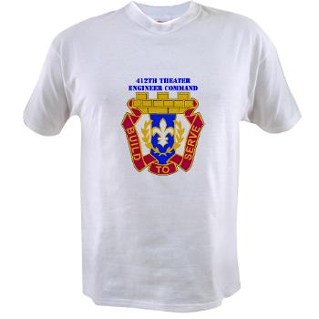 412TEC - A01 - 04 - DUI - 412th Theater Engineer Command with Text - Value T-shirt - Click Image to Close