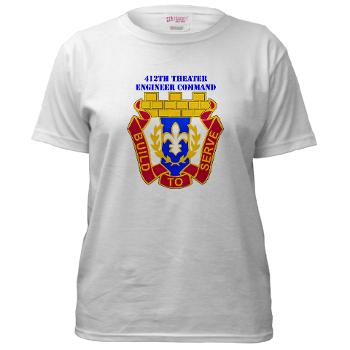 412TEC - A01 - 04 - DUI - 412th Theater Engineer Command with Text - Women's T-Shirt - Click Image to Close