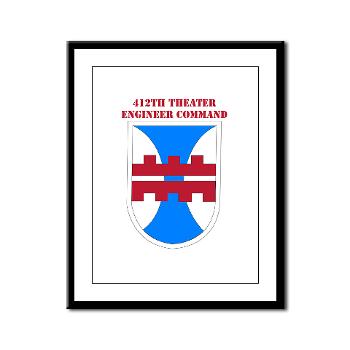 412TEC - M01 - 02 - SSI - 412th Theater Engineer Command with Text - Framed Panel Print - Click Image to Close
