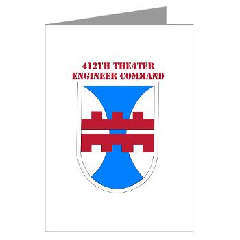 412TEC - M01 - 02 - SSI - 412th Theater Engineer Command with Text - Greeting Cards (Pk of 10)
