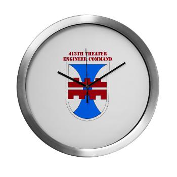 412TEC - M01 - 03 - SSI - 412th Theater Engineer Command with Text - Modern Wall Clock - Click Image to Close
