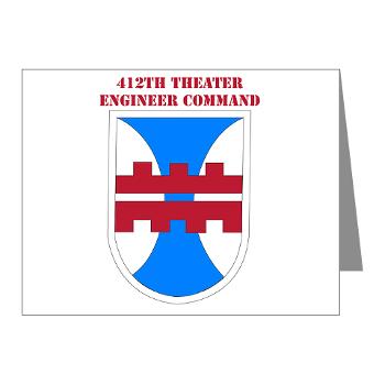 412TEC - M01 - 02 - SSI - 412th Theater Engineer Command with Text - Note Cards (Pk of 20)