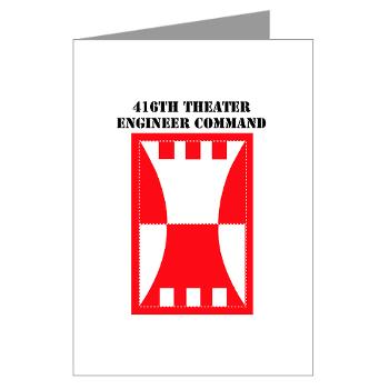 416TEC - M01 - 02 - SSI - 416th Theater Engineer Command with Text Greeting Cards (Pk of 20)