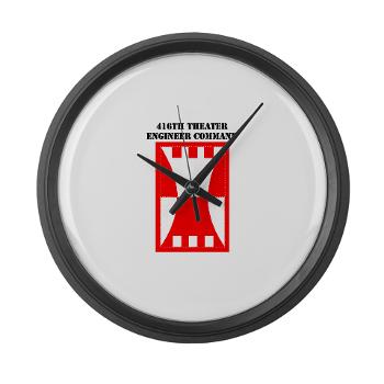 416TEC - M01 - 03 - SSI - 416th Theater Engineer Command with Text Large Wall Clock