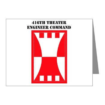 416TEC - M01 - 02 - SSI - 416th Theater Engineer Command with Text Note Cards (Pk of 20) - Click Image to Close
