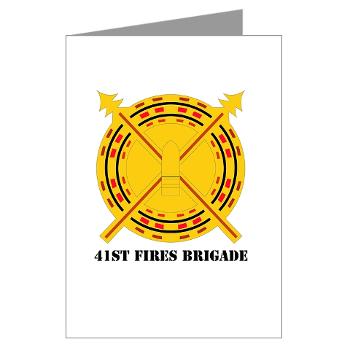 41FB - M01 - 02 - DUI - 41st Fires Brigade with Text - Greeting Cards (Pk of 10)