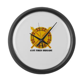 41FB - M01 - 03 - DUI - 41st Fires Brigade with Text - Large Wall Clock