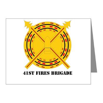 41FB - M01 - 02 - DUI - 41st Fires Brigade with Text - Note Cards (Pk of 20)