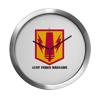 41FB - M01 - 03 - SSI - 41st Fires Brigade with Text - Modern Wall Clock