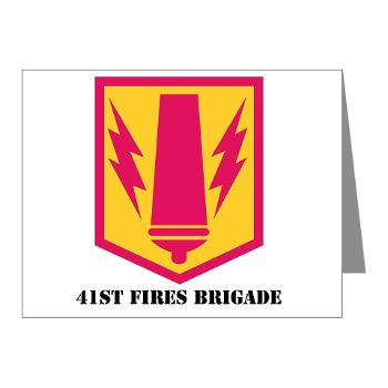 41FB - M01 - 02 - SSI - 41st Fires Brigade with Text - Note Cards (Pk of 20)