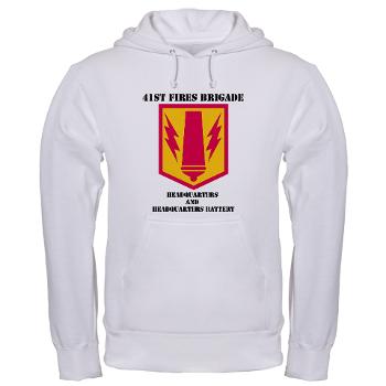 41FBHHB - A01 - 03 - DUI - Headquarter and Headquarters Battery with Text - Hooded Sweatshirt