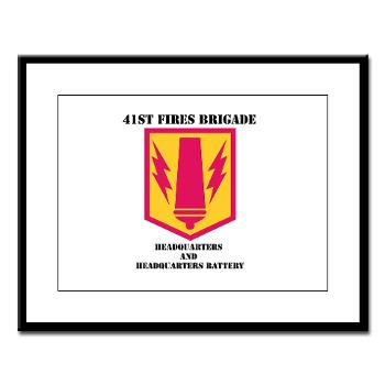 41FBHHB - M01 - 02 - DUI - Headquarter and Headquarters Battery with Text - Large Framed Print - Click Image to Close