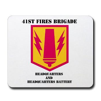41FBHHB - M01 - 03 - DUI - Headquarter and Headquarters Battery with Text - Mousepad