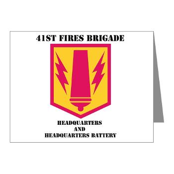 41FBHHB - M01 - 02 - DUI - Headquarter and Headquarters Battery with Text - Note Cards (Pk of 20) - Click Image to Close