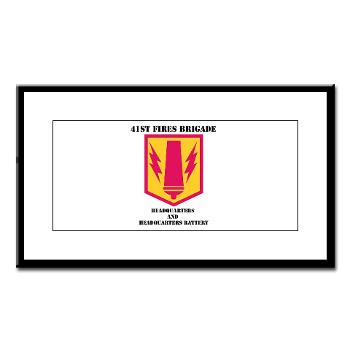 41FBHHB - M01 - 02 - DUI - Headquarter and Headquarters Battery with Text - Small Framed Print