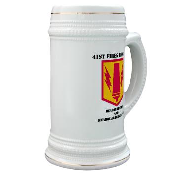 41FBHHB - M01 - 03 - DUI - Headquarter and Headquarters Battery with Text - Stein - Click Image to Close