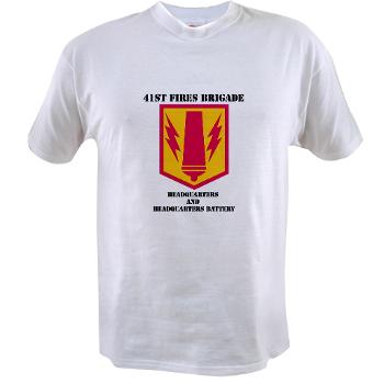 41FBHHB - A01 - 04 - DUI - Headquarter and Headquarters Battery with Text - Value T-Shirt