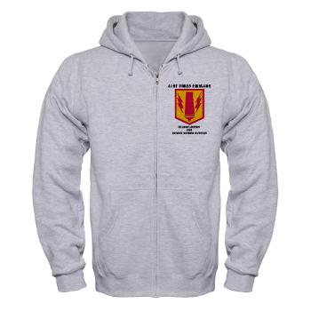 41FBHHB - A01 - 03 - DUI - Headquarter and Headquarters Battery with Text - Zip Hoodie