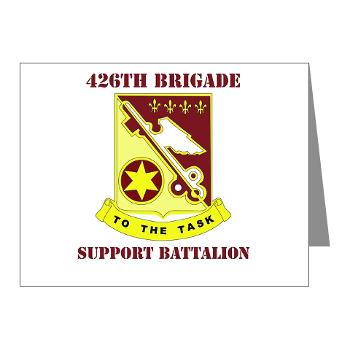 426BSB - M01 - 02 - DUI - 426th Brigade - Support Battalion with Text - Note Cards (Pk of 20)