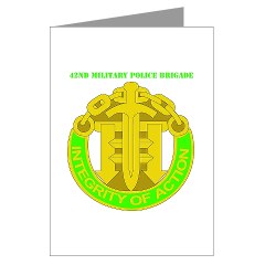 42MPB - M01 - 02 - DUI - 42nd Military Police Brigade with text - Greeting Cards (Pk of 10)