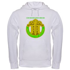 42MPB - A01 - 03 - DUI - 42nd Military Police Brigade with text - Hooded Sweatshirt - Click Image to Close
