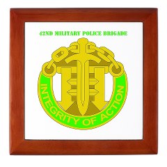 42MPB - M01 - 03 - DUI - 42nd Military Police Brigade with text - Keepsake Box - Click Image to Close
