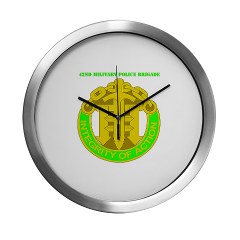 42MPB - M01 - 03 - DUI - 42nd Military Police Brigade with text - Modern Wall Clock - Click Image to Close