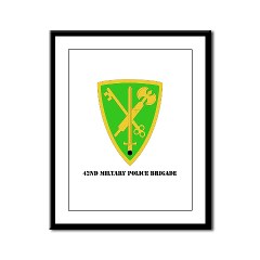 42MPB - M01 - 02 - SSI - 42nd Military Police Brigade with text - Framed Panel Print