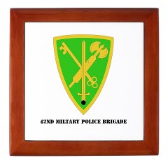 42MPB - M01 - 03 - SSI - 42nd Military Police Brigade with text - Keepsake Box - Click Image to Close