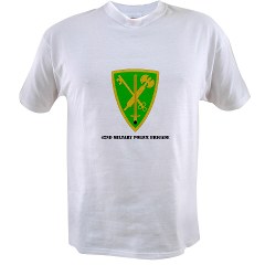 42MPB - A01 - 04 - SSI - 42nd Military Police Brigade with text - Value T-shirt - Click Image to Close