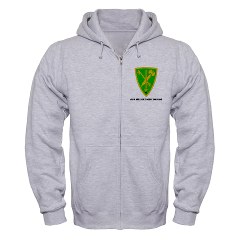 42MPB - A01 - 03 - SSI - 42nd Military Police Brigade with text - Zip Hoodie
