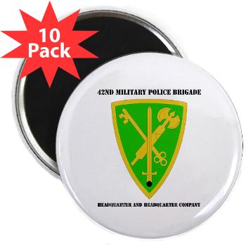 42MPBHHC - A01 - 01 - DUI - Headquarter and Headquarters Company with Text - 2.25" Magnet (10 pack)
