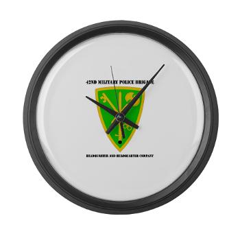 42MPBHHC - A01 - 03 - DUI - Headquarter and Headquarters Company with Text - Large Wall Clock