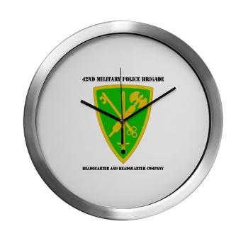 42MPBHHC - A01 - 03 - DUI - Headquarter and Headquarters Company with Text - Modern Wall Clock