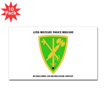 42MPBHHC - A01 - 01 - DUI - Headquarter and Headquarters Company with Text - Sticker (Rectangle 10 pk)