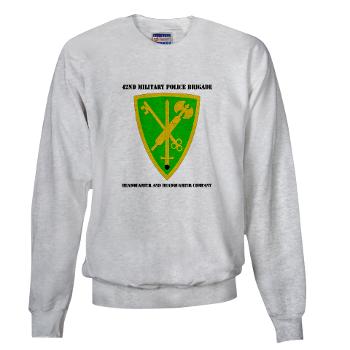 42MPBHHC - A01 - 03 - DUI - Headquarter and Headquarters Company with Text - Sweatshirt - Click Image to Close