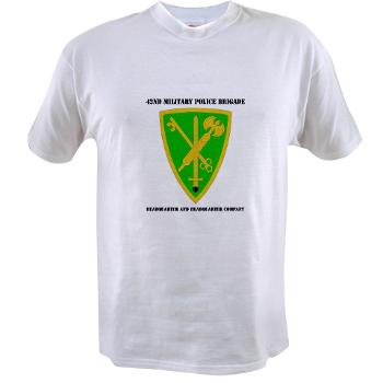 42MPBHHC - A01 - 04 - DUI - Headquarter and Headquarters Company with Text - Value T-shirt - Click Image to Close