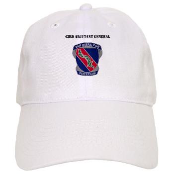 43AG - A01 - 01 - DUI - 43rd Adjutant General with Text - Cap