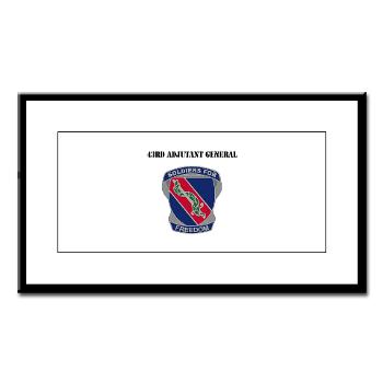 43AG - M01 - 02 - DUI - 43rd Adjutant General with Text - Small Framed Print