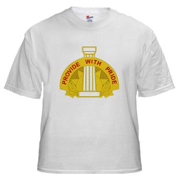 43SB - A01 - 04 - DUI - 43rd Sustainment Brigade - White t-Shirt - Click Image to Close