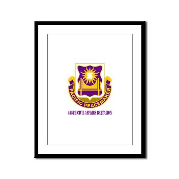 445CAB - M01 - 02 - DUI - 445th Civil Affairs Battalion with Text - Framed Panel Print