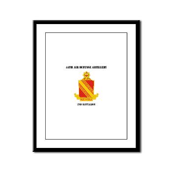 44ADA2B - M01 - 02 - DUI - 44th Air Defense Artillery 2nd Bn with Text - Framed Panel Print - Click Image to Close