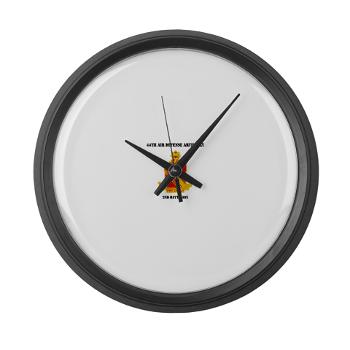 44ADA2B - M01 - 03 - DUI - 44th Air Defense Artillery 2nd Bn with Text - Large Wall Clock